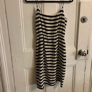 Jcrew striped skinny strap dress